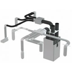 ALDES Manchette 2 Piquages Optiflex En PEHD à 90° Femelle - 2 Piquages Ovales - Ø 125mm -Systeme Maison Magasin 4508967 3