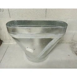 ALDES Reduction Concentrique Oblongue Cylindrique Rcoc L 700 X H 165mm Diametre 355mm Acier Galvanisé