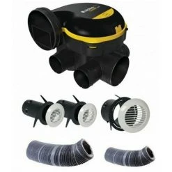 ALDES Kit Complet Gaines Et Vmc Simple Flux Easyhome Auto + Grilles De Ventilation Bip