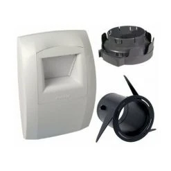 ALDES Kit Bouche Hygroréglable Bahia Curve - Cuisine - ø125mm - 15 à 55m³/h - Bouton Poussoir