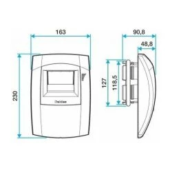 ALDES Kit Bouche Hygroréglable Bahia Curve - Cuisine - ø125mm - 15 à 55m³/h - Bouton Poussoir -Systeme Maison Magasin 7940375 3